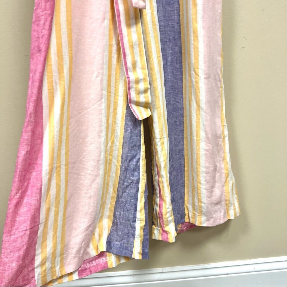 Line & Dot Striped Jumpsuit With Flutter Sleeves - image 4